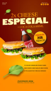 2x CHEESE ESPECIAL + COCA COLA 600ML